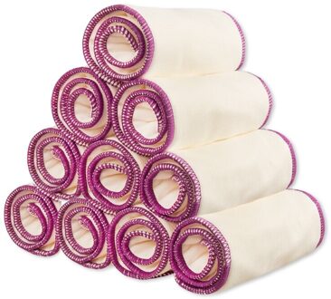 10Pcs 4 Lagen Kleurrijke Luier Insert Herbruikbare Super Zachte Bamboe Katoenen Baby Luier Insert 40X15Cm Voor doek Luier & Covers