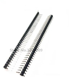 10pcs 40 Pin 1x40 Single Row Male 2.54mm Breakable Pin Header Right Angle Connector Strip bending
