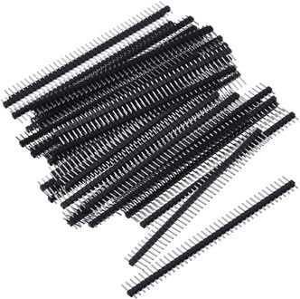 10pcs 40 Pin 1x40 Single Row Male And Female 2.54 Breakable Pin Header Connector Strip For Arduino Black