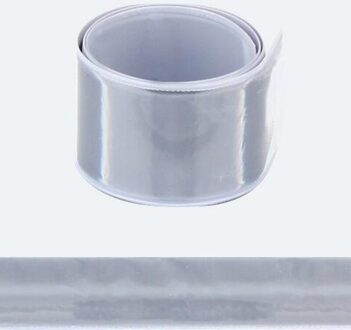 10Pcs 40Cm Fiets Reflecterende Tape Nacht Veiligheid Running Armband Wrist Ankle Been Bands grijs