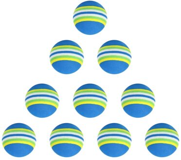 10Pcs 42Mm Eva Foam Soft Rainbow Streep Golf Training Ballen Swing Golf Club Beginner Praktijk Training Aids Bal indoor Outdoor