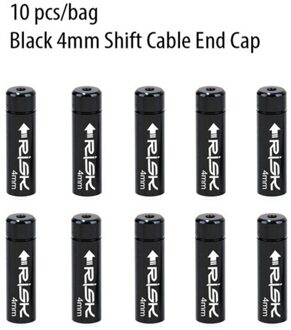 10Pcs 4Mm 5Mm Fiets Aluminium Derailleur Shift Brake Cable End Cap Behuizing Adereindhulzen Crimps Stof cover Draad Tip Black1