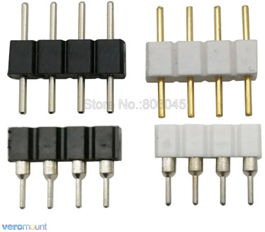 10pcs 4Pin 5Pin 6Pin RGB RGBW RGBWC Connector Adapter Male & Female Plug Socket Pin Needle for RGB RGBW RGBCCT Strip Accessories