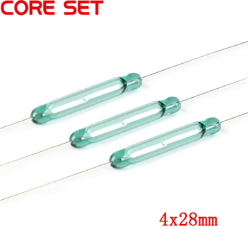 10pcs 4x28MM Reed Switch Sensor Normally Open DIY Magnetic Reed Switchs Electronic NO 4*28mm