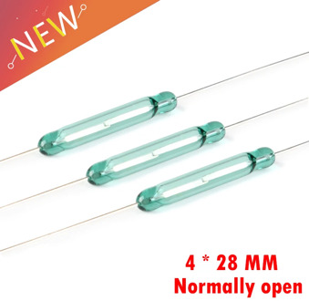 10pcs 4x28MM Reed Switch Sensor Normally Open DIY Magnetic Reed Switchs Electronic NO 4*28mm