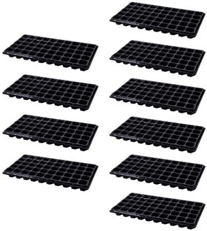 10Pcs 50 Mobiele Kieming Trays Tuin Starter Trays Sterkte Zaadkieming Plant Bloem Pot Kwekerij Grow Box Tuin