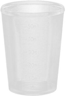10Pcs 50Ml Plastic Laboratorium Fles Lab Test Meten Container Cups Plastic Liquid Maatbekers 20CB