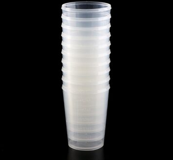 10Pcs 50Ml Plastic Laboratorium Fles Lab Test Meten Container Cups Plastic Liquid Maatbekers R91A