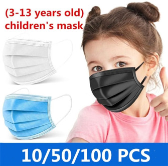 10Pcs/50Pcs/100Pcs Kids Disposable Mask 3 Layer Child Filter Hygiene Thicken Children's Face Mouth Mask Earloop Fast Delievry