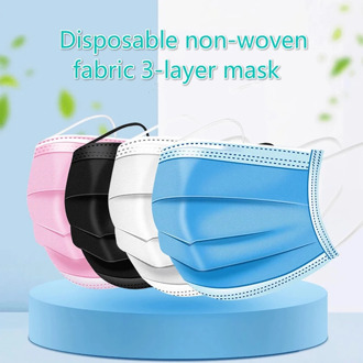 10pcs/50Pcs/100pcs Mask Disposable Non wove 3 Layer Ply Filter Mask mouth Face mask Breathable Earloops Masks