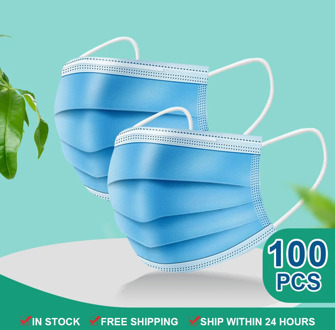 10pcs/50Pcs/100pcs Mouth Mask Disposable Non wove 3 Layer Ply Filter Mask mouth Face mask Breathable Earloops Masks for Adult