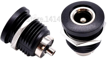 10Pcs 5A DC Large Current Charging Jack 5.5x2.5mm / 5.5x2.1mm Female Panel Mount Connector 5.5mm*2.5mm Socket