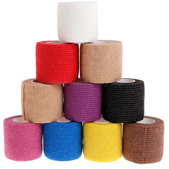 10pcs 5cm Disposable Tattoo Self-adhesive Elastic Grip Bandage Wrap Sport Tape N15 19 Dropship