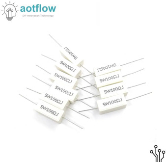 10pcs 5W Cement resistance 0.1 ~ 10k ohm 5% 0.22 0.33 0.5 1 10 100 1K 10K ohm 0.1R 0.22R 0.33R 0.5R 1R 10R 100R