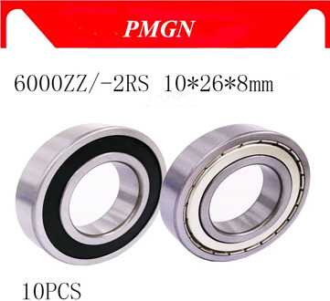 10PCS 6000-2RS 6000RS 6000ZZ Bearing ABEC-5 (10PCS) 10x26x8 mm High quality Deep Groove 6000 ZZ Ball Bearings 6000Z 80100 Z