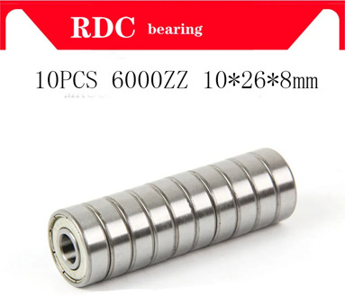 10PCS 6000ZZ Bearing ABEC-5 10x26x8 mm High quality Deep Groove 6000 ZZ Ball Bearings 6000Z 80100 Z 6000z bearing