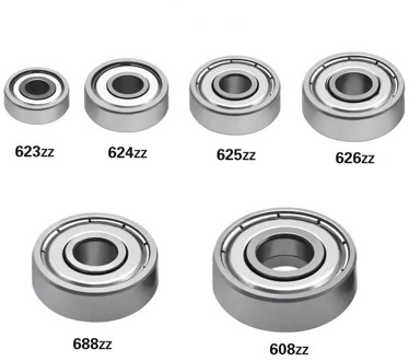 10pcs 608zz 623zz 624zz 625zz 635zz 626zz 688zz 10pcs Miniature Bearing Carbon Steel 3D Printer Wheel Deep Groove Ball Bearing