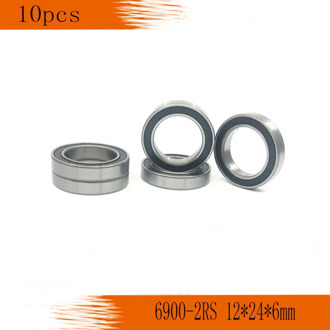 10pcs 6900-2RS Bearing ABEC-1 10x22x6 mm Metric Thin Section 6900 2RS Ball Bearings 6900RS 61900 2RS