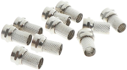 10Pcs 75-5 F Connector Screw On Type For RG6 Satellite TV Antenna Coax Cable