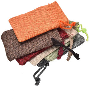 10pcs 7x9cm 10 x 14cm Mini Burlap Jute Drawstring Bags Christmas Rustic bag Jewelry Pouches Bags