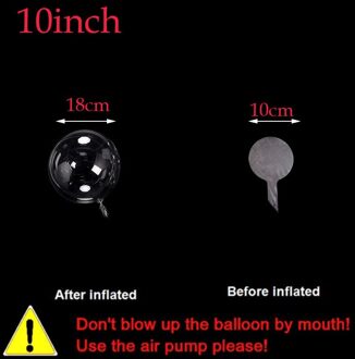 10Pcs 8/10/18/20/24 Inch Transparante Ballon Bobo Clear Ballons Kerst Bruiloft Verjaardag Party Decoraties kids Helium Ballonnen 10duim