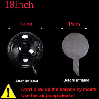 10Pcs 8/10/18/20/24 Inch Transparante Ballon Bobo Clear Ballons Kerst Bruiloft Verjaardag Party Decoraties kids Helium Ballonnen 18duim
