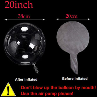 10Pcs 8/10/18/20/24 Inch Transparante Ballon Bobo Clear Ballons Kerst Bruiloft Verjaardag Party Decoraties kids Helium Ballonnen 20duim