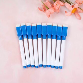 10Pcs 8 Kleur Uitstekende Magnetische Whiteboard Pen Droog Vegen White Board Markers Magneet Pennen Ingebouwde Gum Kantoor School levert DB