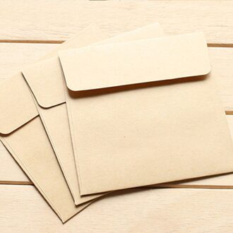 10Pcs 8 Kleur Vierkante Blanco Enveloppen 100*100Mm Wenskaarten Mini Cd Enveloppen Kaart Huwelijksuitnodiging kraft