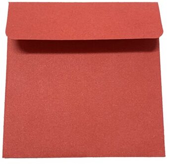 10Pcs 8 Kleur Vierkante Blanco Enveloppen 100*100Mm Wenskaarten Mini Cd Enveloppen Kaart Huwelijksuitnodiging rood