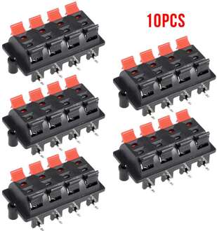 10Pcs 8-Way Positie Klem Lente Push Release Terminal Audio Luidspreker Connector Board Terminal Audio Speaker Clip