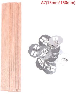 10Pcs 8Mm 10Mm 15Mm Houten Kaarsen Wieken Met Onderhouder Tab Lont Core Diy Kaars Maken Levert parffin Wax Accessoires 7