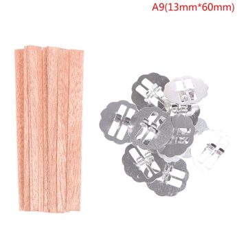 10Pcs 8Mm 10Mm 15Mm Houten Kaarsen Wieken Met Onderhouder Tab Lont Core Diy Kaars Maken Levert parffin Wax Accessoires 9