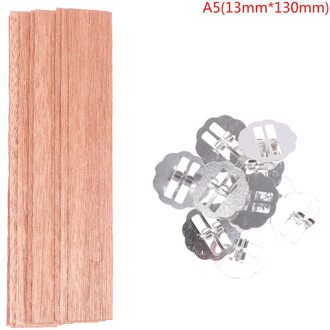 10Pcs 8Mm 10Mm 15Mm Houten Kaarsen Wieken Met Onderhouder Tab Lont Core Diy Kaars Maken Levert parffin Wax Accessoires