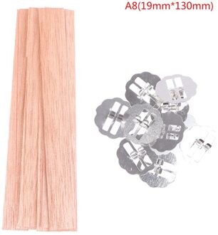 10Pcs 8Mm 10Mm 15Mm Houten Kaarsen Wieken Met Onderhouder Tab Lont Core Diy Kaars Maken Levert parffin Wax Accessoires