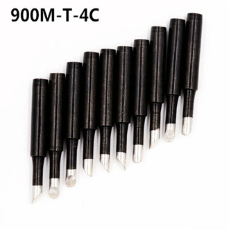 10PCS 900M-T-4C Lead-free Soldering Iron Tips Black Metal Welding Tips 900M-T for Hakko Rework Soldering Station Tool Kits