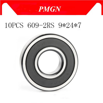 10PCS ABEC-5 609 2RS 609RS 609-2RS 609 RS 9*24*7 mm Rubber seal High quality Deep Groove Ball Bearing