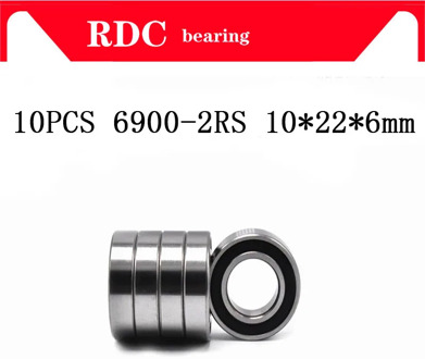 10PCS ABEC-5 6900-2RS High quality 6900RS 6900 2RS 6900 RS 10x22x6 mm Thin Wall double Rubber seal Deep Groove Ball Bearing