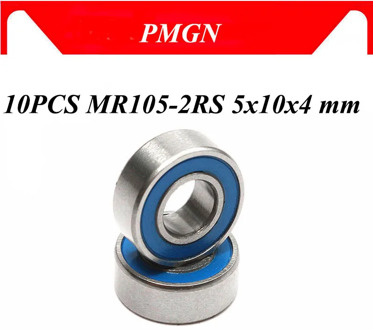 10PCS ABEC-5 MR105-2RS MR105 2RS MR105 RS MR105RS 5x10x4 mm Blue rubber sealed miniature High quality deep groove ball bearings