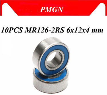 10PCS ABEC-5 MR126-2RS MR126 2RS MR126 RS MR126RS 6x12x4 mm Blue rubber sealed miniature High quality deep groove ball bearing