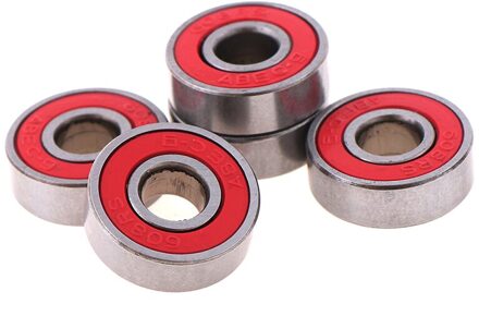10Pcs Abec 9 Roestvrij Stalen Lagers Voor Hoge Prestaties Roller Skate Scooter Skateboard Wiellagers rood