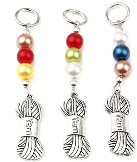 10Pcs Acryl Breien Stitch Markers Antiek Zilver Haak Stitch Lock Knit Rij Counter Handwerken Accessoires Doe Benodigdheden 7.7x1.2cm