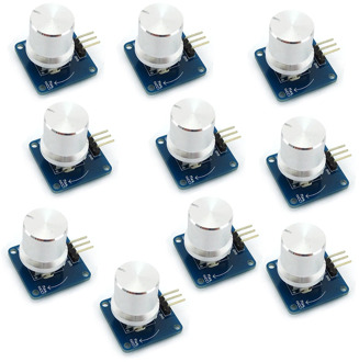 10Pcs Adjustable Potentiometer Knob Switch Rotary Angle Sensor Module Volume Control for Arduino AVR STM32 FZ1580