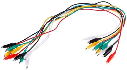 10Pcs Alligator Clips Elektrische Diy Meetsnoeren Alligator Double-Ended Crocodile Clips Roach Clip Test jumper Draad