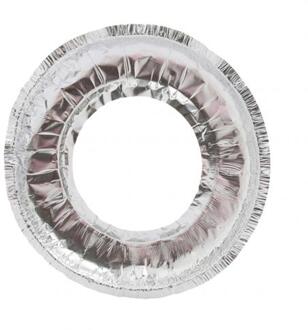 10Pcs Aluminium Folie Papier Gasfornuis Fornuis Protectors Cover Pad Vetvrij Aluminiumfolie Papier Keuken Schoonmaken Accessoires ronde