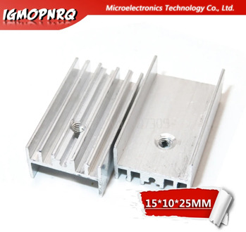 10pcs Aluminum Heatsink Radiator 15*10*25mm Transistor TO-220 hjxrhgal For Transistors TO220 white