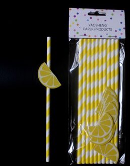 10Pcs Ananas Citroen Aardbei Papier Rietjes Hawaiiaanse Luau Party Decoratie Tropische Drankjes Zomer Vruchten Party