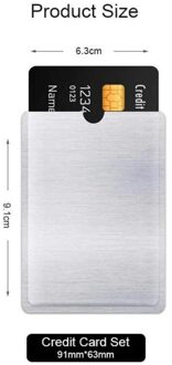 10Pcs Anti Rfid Kaarthouder Nfc Blokkeren Reader Lock Id Bank Kaarthouder Case Bescherming Metalen Credit Card Case aluminium blank