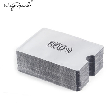 10pcs Anti-Scan Card Sleeve Credit RFID Card Protector Anti-magnetic Aluminum Foil Portable Bank Card Holder