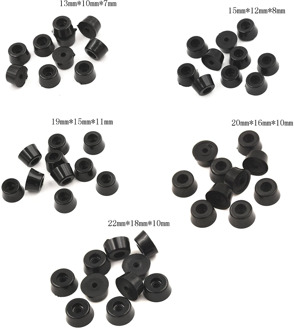 10pcs Anti Slip Furniture Legs Feet Black Speaker Cabinet Bed Table Box Conical Rubber Shock Pad Floor Protector Furniture Parts